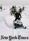A snowmobiler makes the trip to Hemfjällsstugan, a cabin offering waffles and more, which lies about three miles from the closest road near the Swedish town of Sälen.Credit...David B. Torch for The New York Times