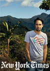 Lin-Manuel Miranda photographed on a coffee farm in Puerto Rico that benefits from his philanthropic efforts. Credit: Christopher Gregory for The New York Times